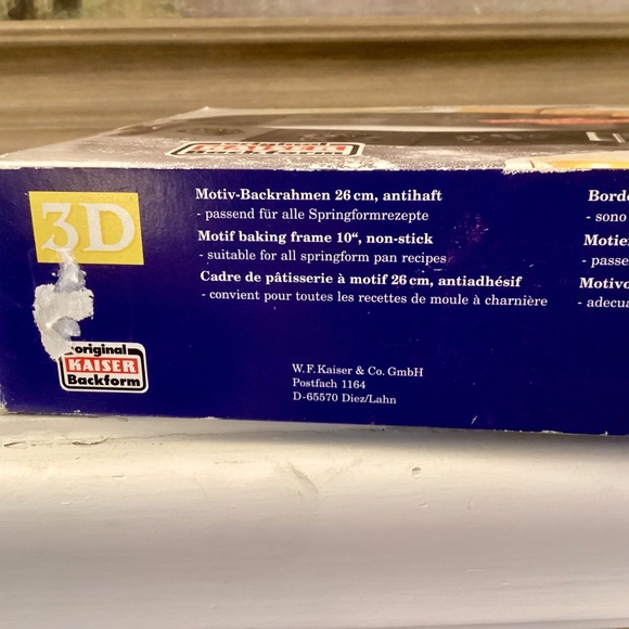Original Kaiser Backform Non Stick Spring Form 3D Cake Ring 10” in Original Box - Picture 8 of 13